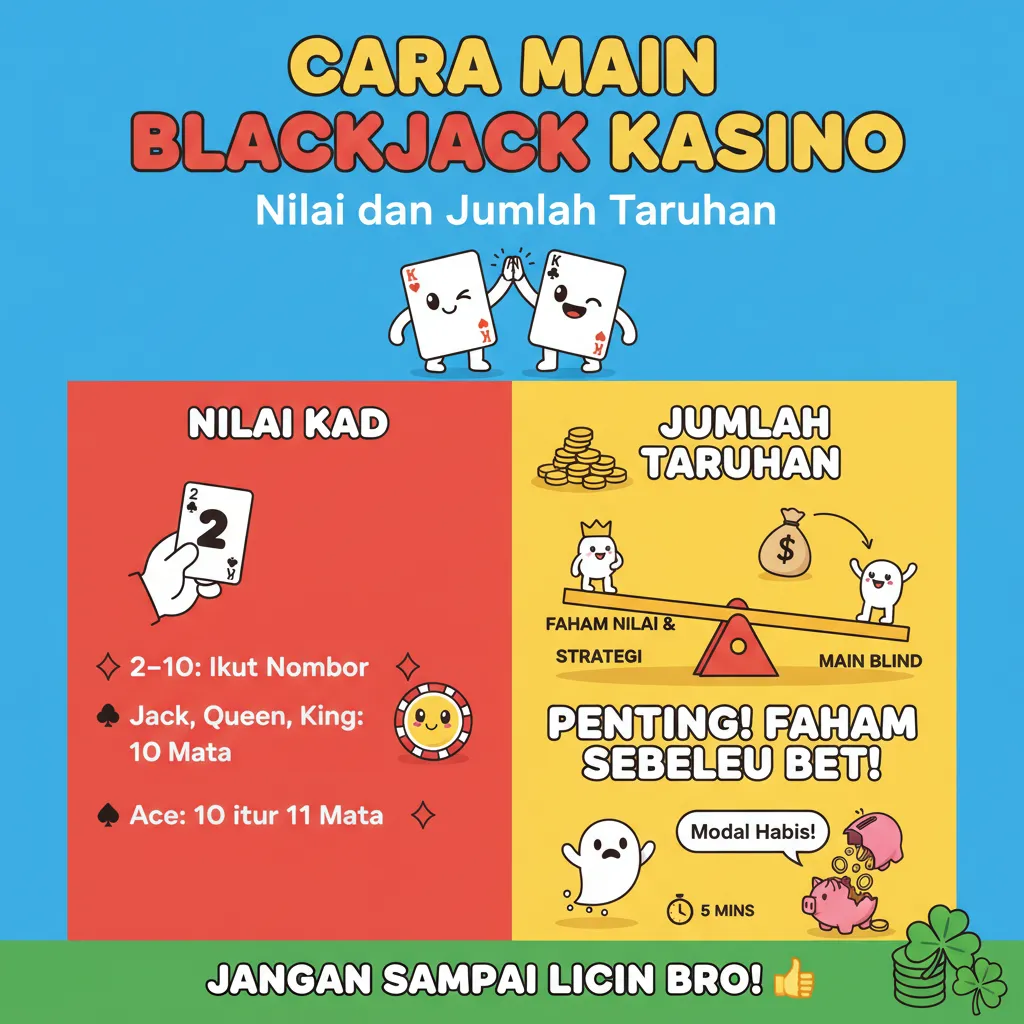 Cara Main Blackjack Kasino: Nilai dan Jumlah Taruhan